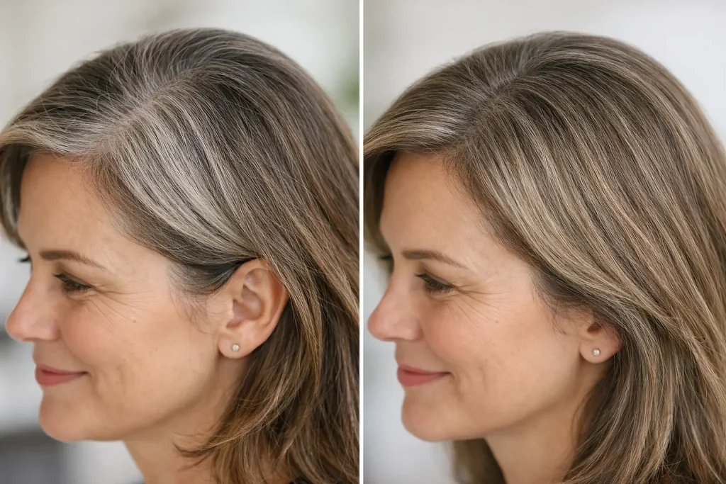 A Grey Blending Example for Softer Regrowth